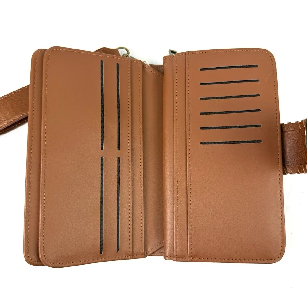 Emperia Haute Fashion Wallet Vegan PETA Approved Brown Clutch Wristlet Brand New